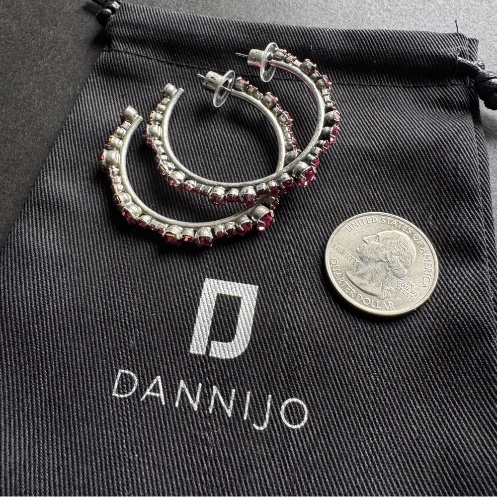 DANNIJO Alicia Swarovski Crystal Hoop Earrings - Picture 5 of 7
